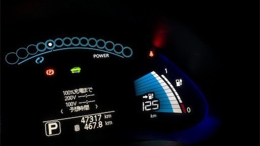日産リーフのディスプレイ